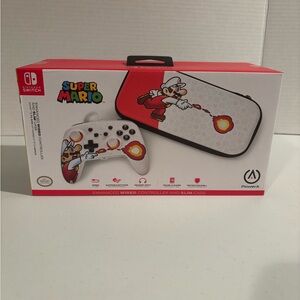 Super Mario Wired Controller and Case